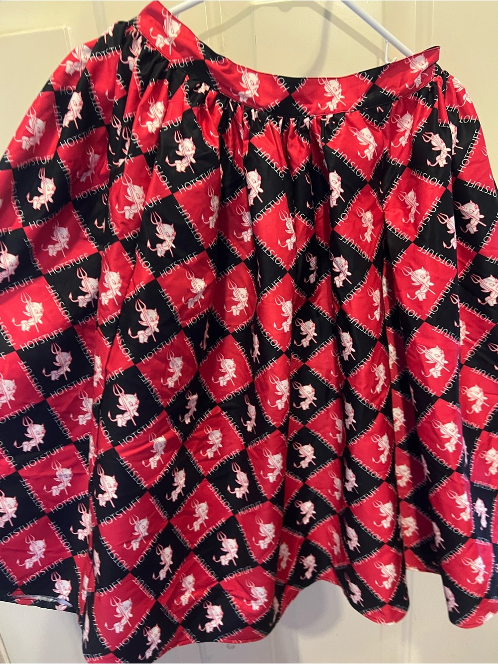 Unique Vintage Red and Black Hot Stuff little devil skirt - Picture 2 of 3